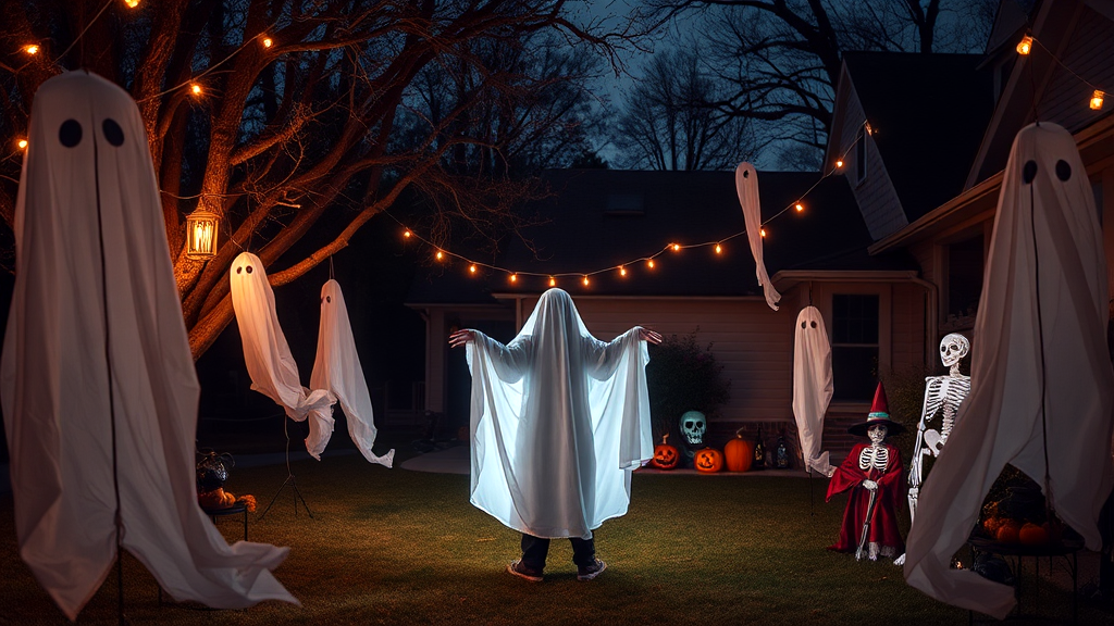 DIY Ghostly Figures for Your Front Yard