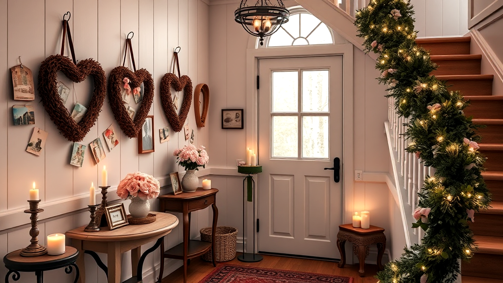 Valentine Decorations for the Entryway