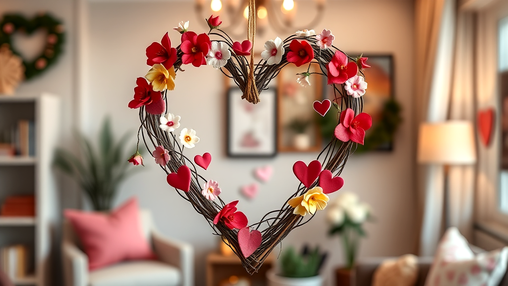 Easy Heart Wreath Craft